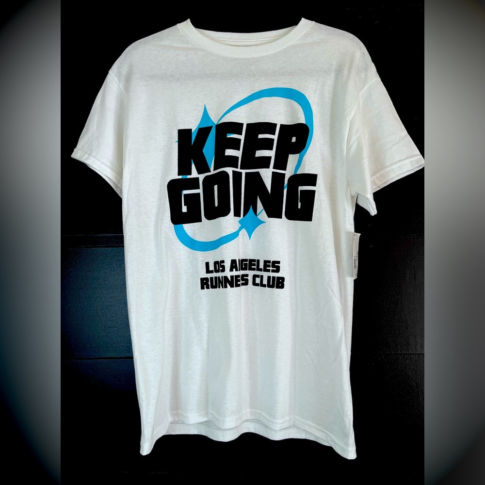 SAMEGANG Los Angeles Runners Club KEEP GOING T-Shirt 100%Cotton Unisex Sz M NWOT